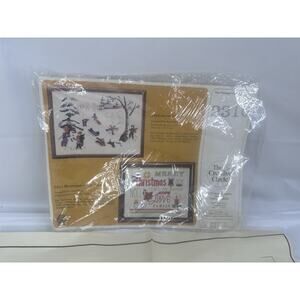 Vintage 1985 Creative Circle Crewel Kit Snow Angels sleds snowman winter 2310